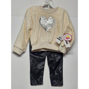DKNY Cream and Black Kids Matching Set
